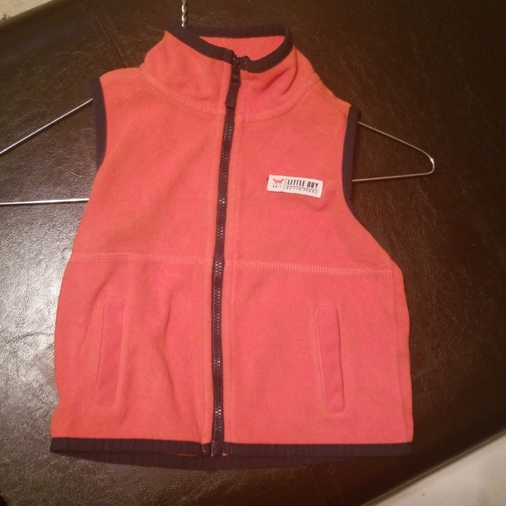 Orange fleece vest